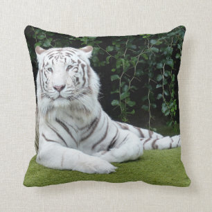 white bengal tiger throw pillow