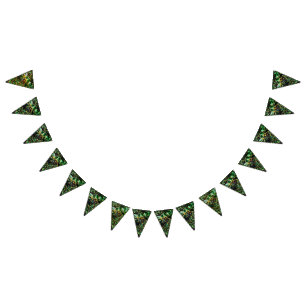 White berries bunting flags