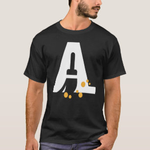 White Big Letter A Alphabet A Capital Initial Spel T-Shirt