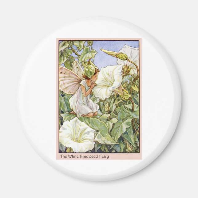 White Bindweed Fairy Magnet (Front)