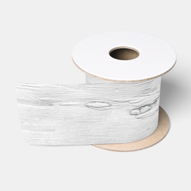 White Birch Tree Bark Texture Satin Ribbon (Spool)
