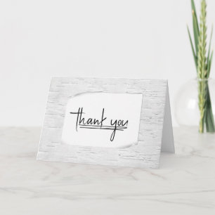 White Birch Tree Design Thank You Card