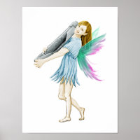 White Birch Tree Fairy Carrying Bark