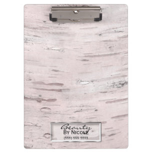 White Birch Tree Wood Rustic Barn Farmhouse Chic Clipboard