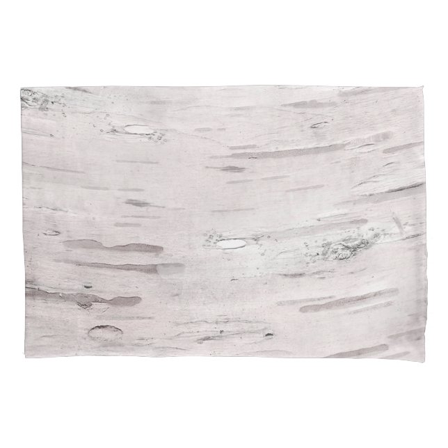 White Birch Tree Wood Rustic Barn Farmhouse Chic Pillowcase (Front)