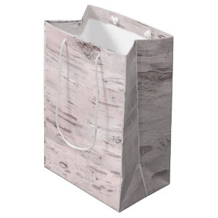 White Birch Tree Wood Rustic Forest Woods Woodsy Medium Gift Bag