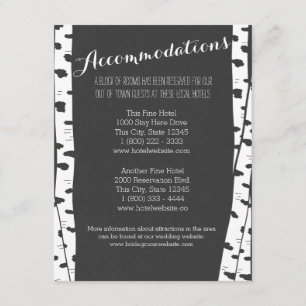 White Birch Trees Slate Information Card