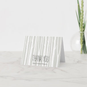 White Birch Trees Thank you Card