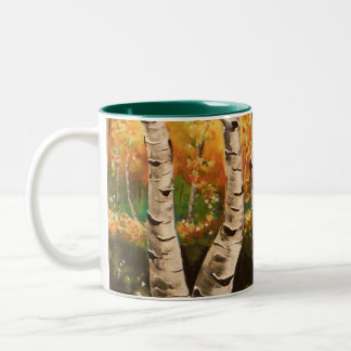 White Birch Two-Tone Coffee Mug