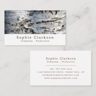 White Birch Wood Business Card