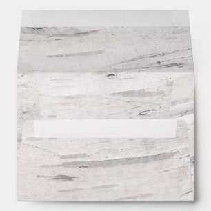 White Birch Wood Rustic Barn Country Wedding Envelope