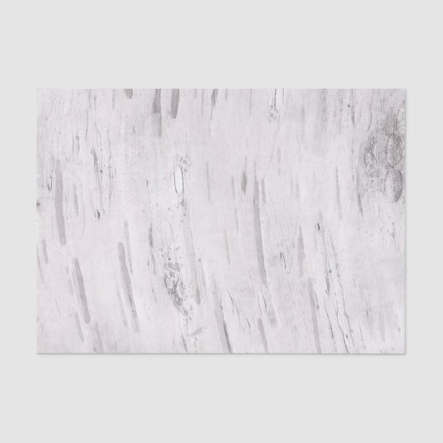 White Birch Wood Rustic Country Farmhouse Barn Tissue Paper (Front)