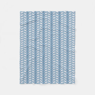 White Bird Herringbone Fleece Blanket