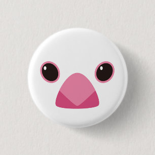 White Bird - Java sparrow (white) 1 Inch Round Button