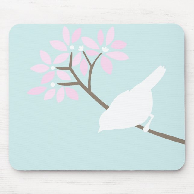 White Bird Mousepad (Front)