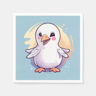 white bird napkin