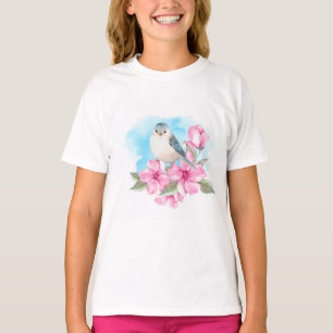 White bird. Watercolor spring T-Shirt