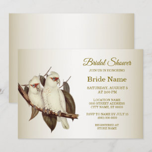 White Birds Bridal Shower Invitation