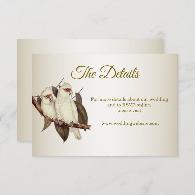 White Birds Enclosure Card (Front/Back)