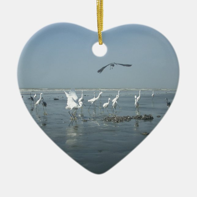 White birds featehres hakuna matata.JPG Ceramic Ornament (Front)