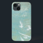 White Birds Flying Through Blue Sky iPhone 13 Case<br><div class="desc">Megan Meagher created this print of white birds flying through a blue sky. A peaceful picture, the white of the birds and the blue of the background blend together very well. Order yours now!</div>