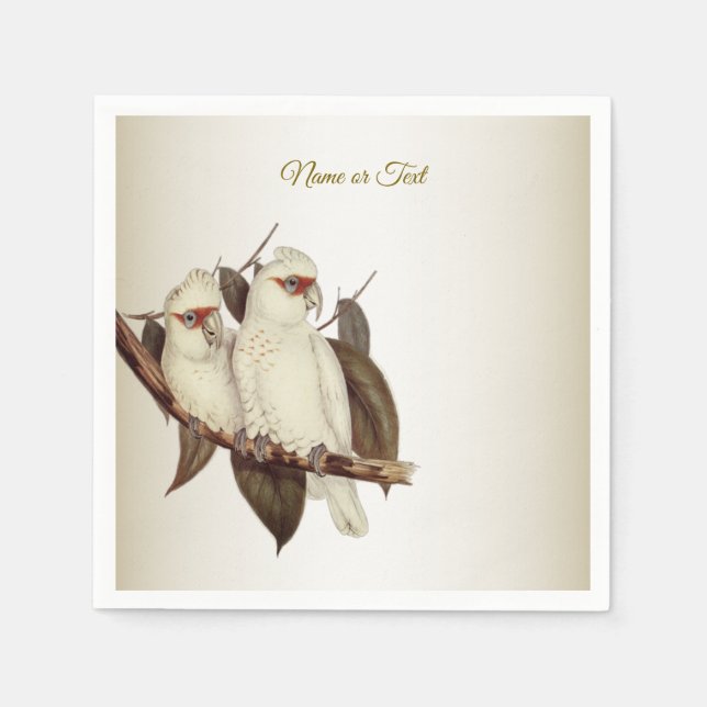 White Birds Napkins (Front)