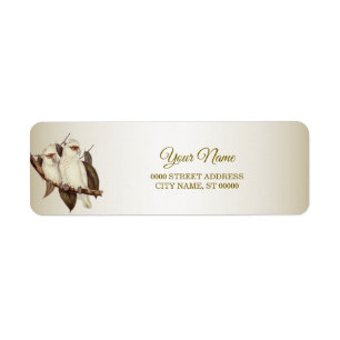 White Birds Return Address Label