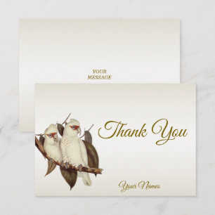 White Birds Thank You Card