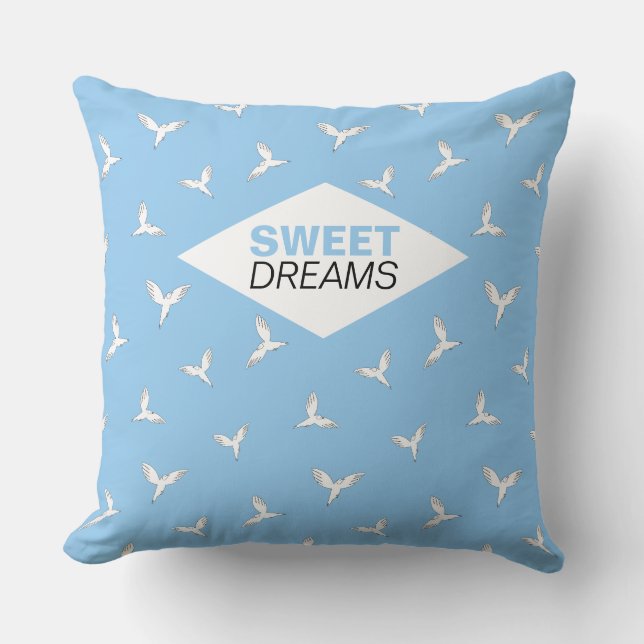 White birds. throw pillow (Front)