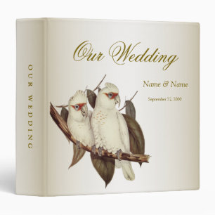 White Birds Wedding Album Binder