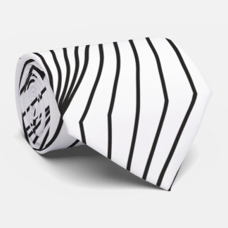 White & Black Abstract Tie