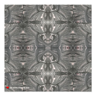 White Black Abstract Tribal Mask 1 Photo Print
