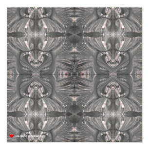 White Black Abstract Tribal Mask 4 Photo Print