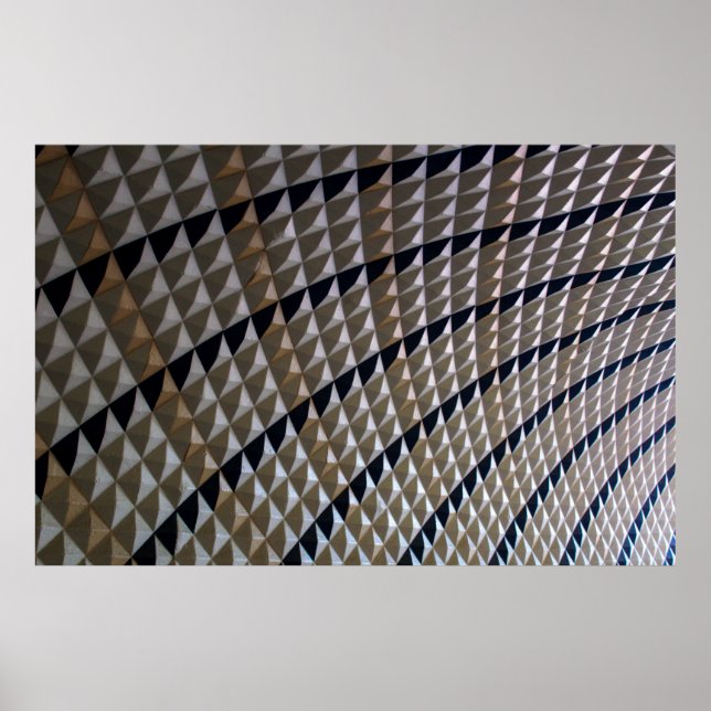 White, black, and brown area rug poster (Front)