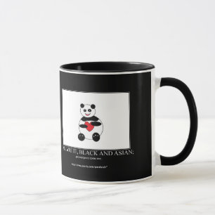 White Black Asian Panda Combo Mug