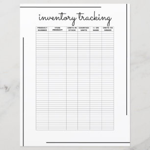 White Black Border Script Logo Inventory Tracking