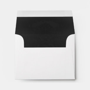 White & Black ChalkBoard Lined Wedding Thank You Envelope