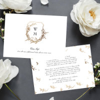 White Black Classic Gold crest wedding details