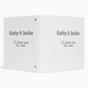 White black couple name address city state simple  binder