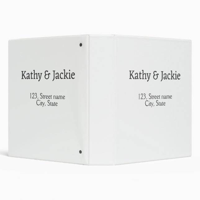 White black couple name address city state simple  binder (Background)