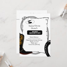 White & Black Cowgirl Hat boots Bachelorette Party