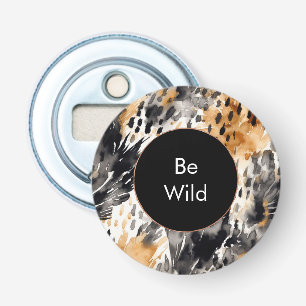 White Black Cream Leopard Animal   Bottle Opener