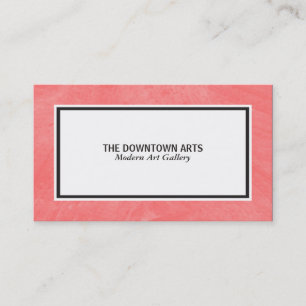 White Black Frame / Paint Texture (Guava) Business Card