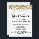 White Black Gold Glitter 40th Birthday Party Forty Invitation<br><div class="desc">Fortieth Editable template Glam Invite,  Let's celebrate digital Any Age,  Instant download 41st 42nd 43rd,  44th 45th 46th 47th 48th,  49th Custom Modern Chic Calligraphy,  40 first second third fourth,  fifth sixth seventh eighth ninth,  Personalized Elegant trendy for her,  Golden Adult script simple celebration,  stylish personalised wife best friend</div>