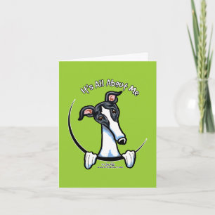 White Black Greyhound IAAM Card