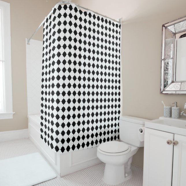 WHITE BLACK HEXAGON GEOMETRIC PATTERN (In Situ)