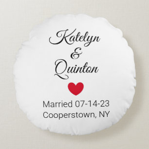 White & Black in Elegance Round Pillow