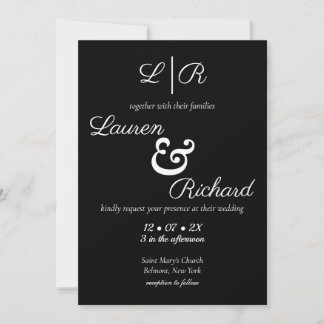 White & Black Invitation