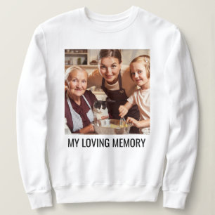White Black Personalized Cat Mom Family Pet Photo Sweatshirt