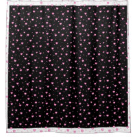 White Black & Pink Diamond Hearts Pattern